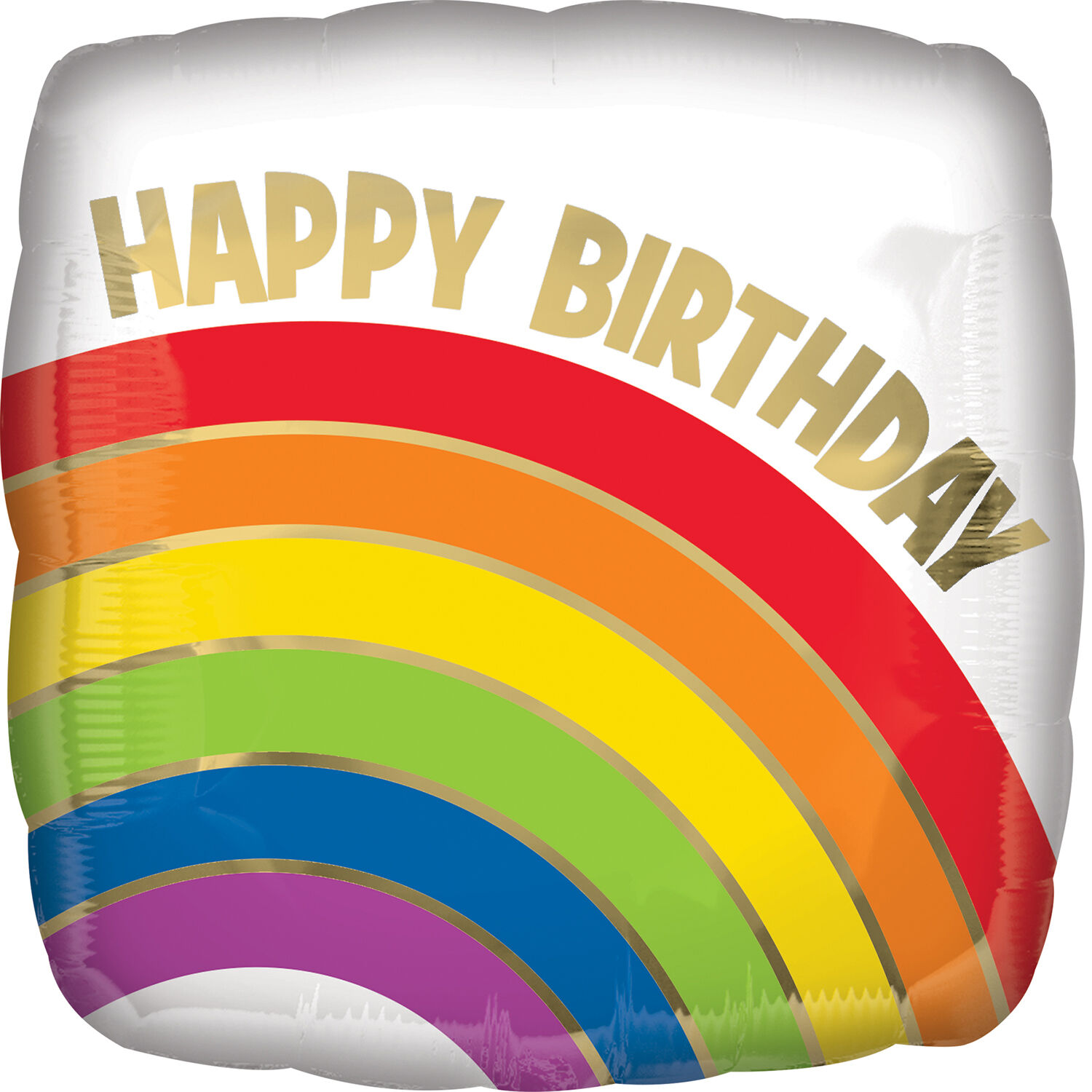Folienballon Birthday Regenbogen