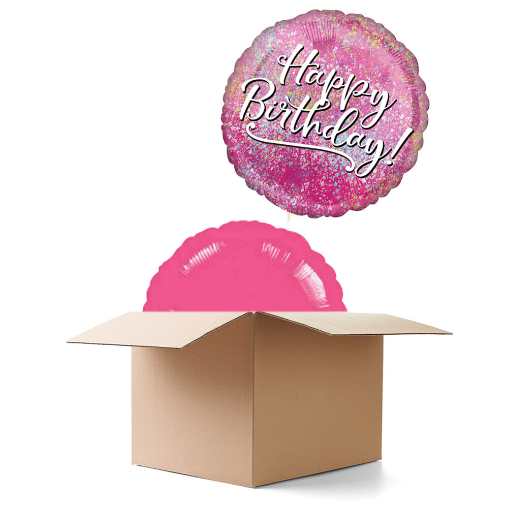 SALE Ballongrsse Birthday Pink Fabulous, 2 Ballons