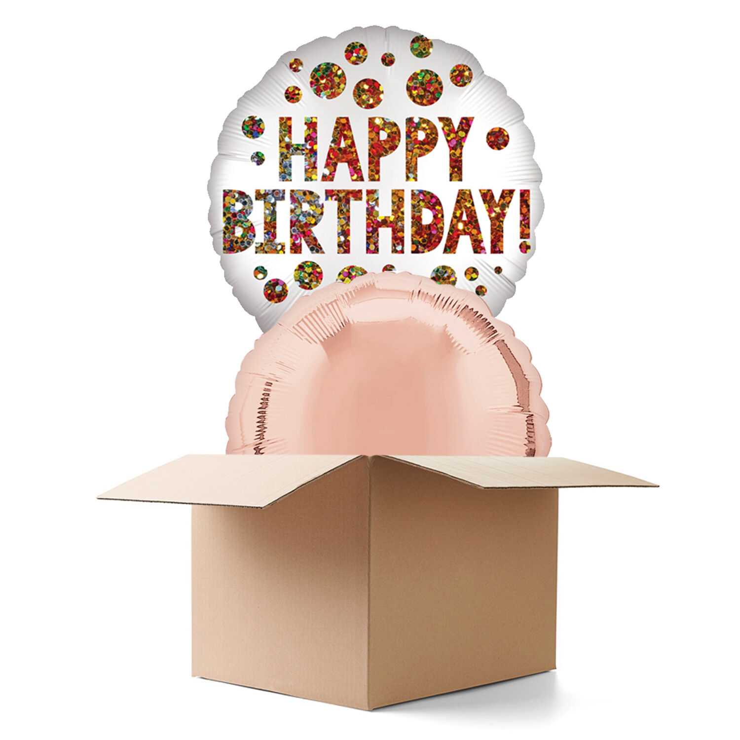 NEU Ballongrsse Satin Infused Birthday Sequins, 2 Ballons