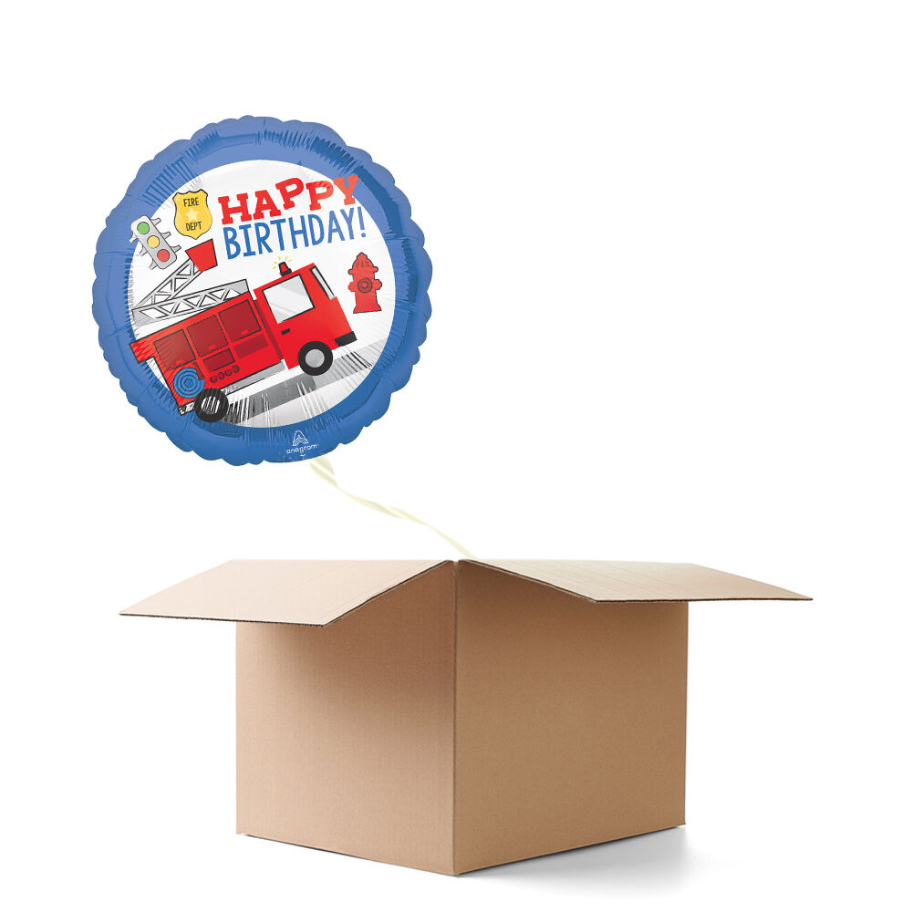 Ballongrsse Feuerwehr Happy Birthday, 1 Ballon
