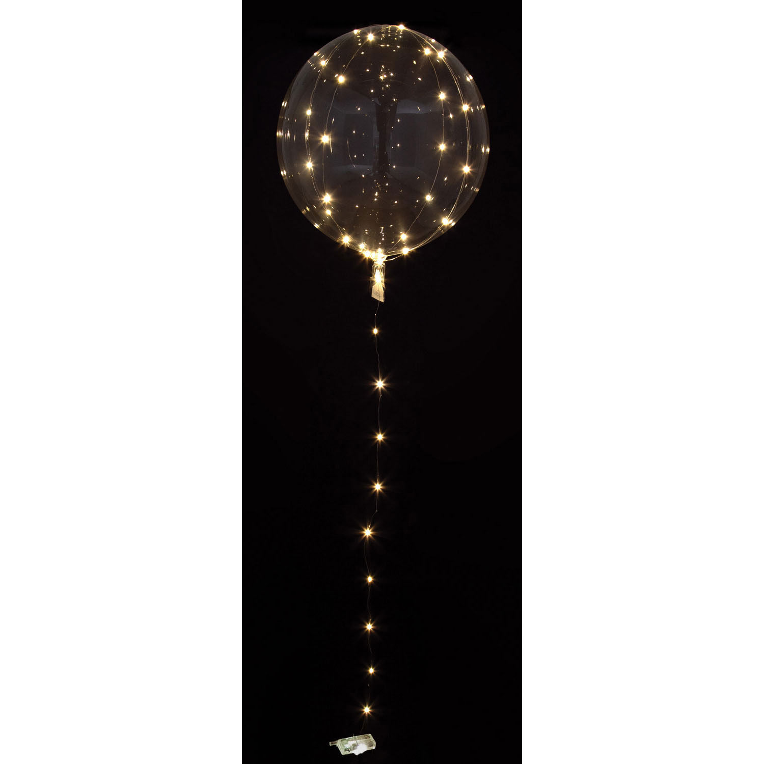 LED-Luftballon Seifenblase Crystal Clearz, ca. 50cm, mit LED-Lichterkette warmwei