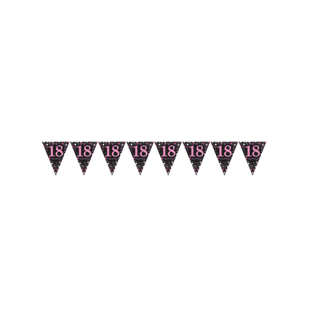 Wimpelkette Sparkling pink Happy Birthday 18