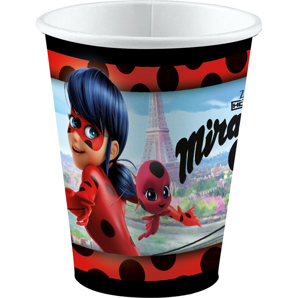 SALE Becher, recycelbar aus Pappe, Ladybug, 250ml, 8 Stck