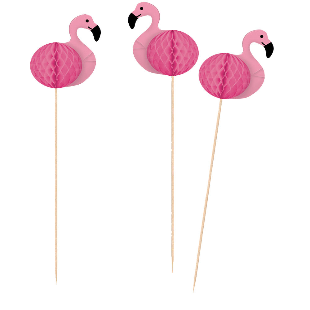 Deko-Picks Flamingo, 10 Stck