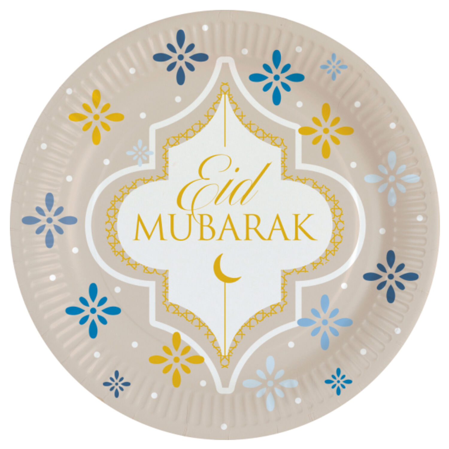 SALE Teller Eid Mubarak Papier 23cm, 8 Stck