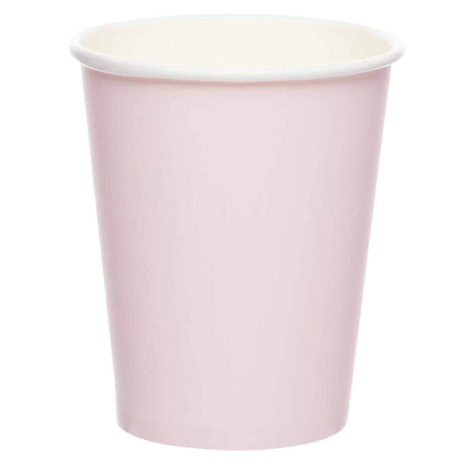 NEU Papp-Becher unifarben, ca. 237ml, rosa, 8 Stck