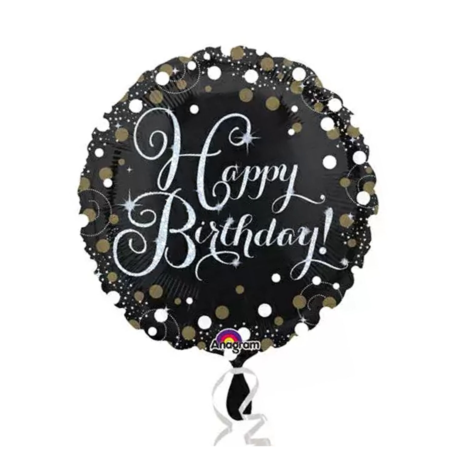 Folienballon Sparkling Happy Birthday, 45 cm