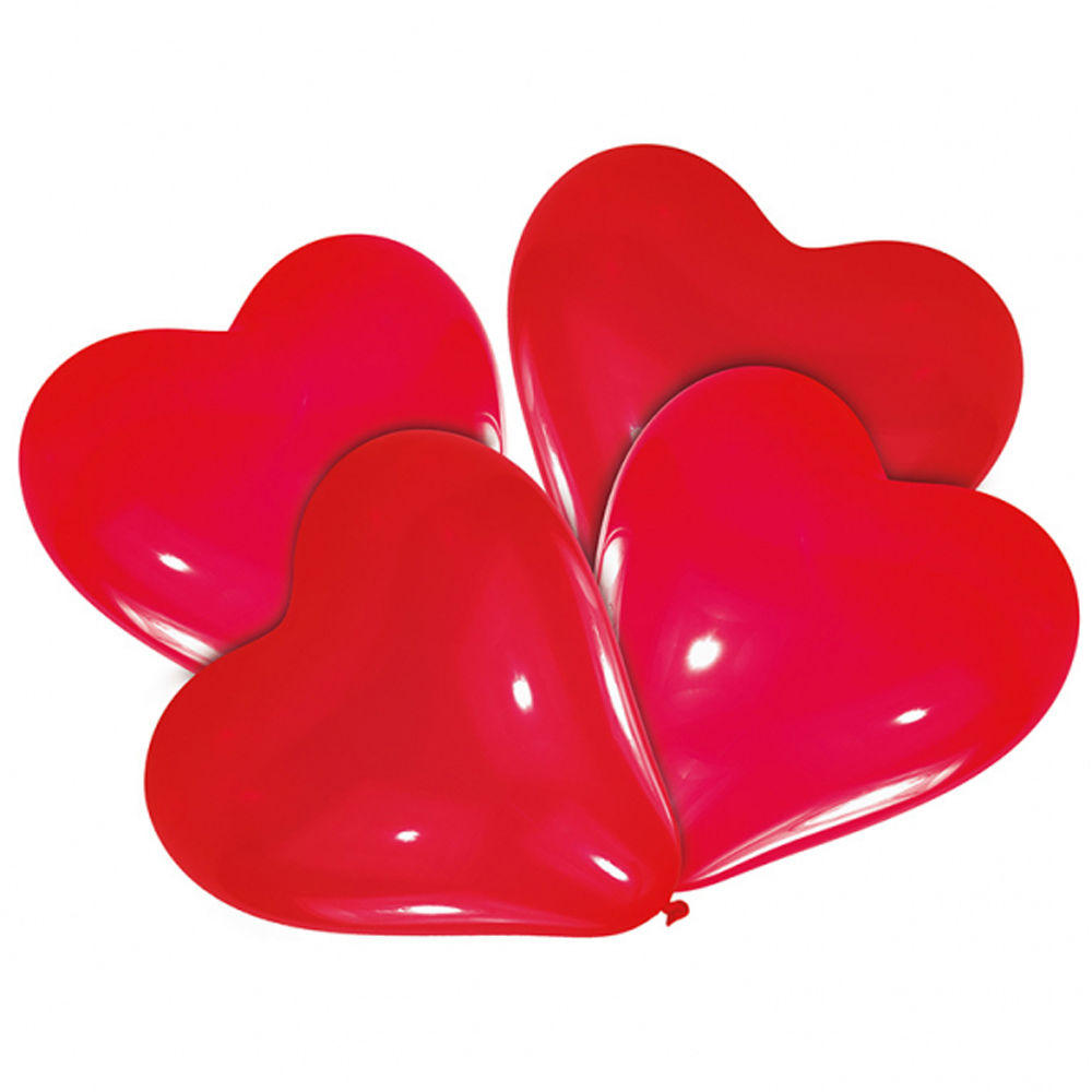 Luftballons Herz Form, rot, 10 Stück