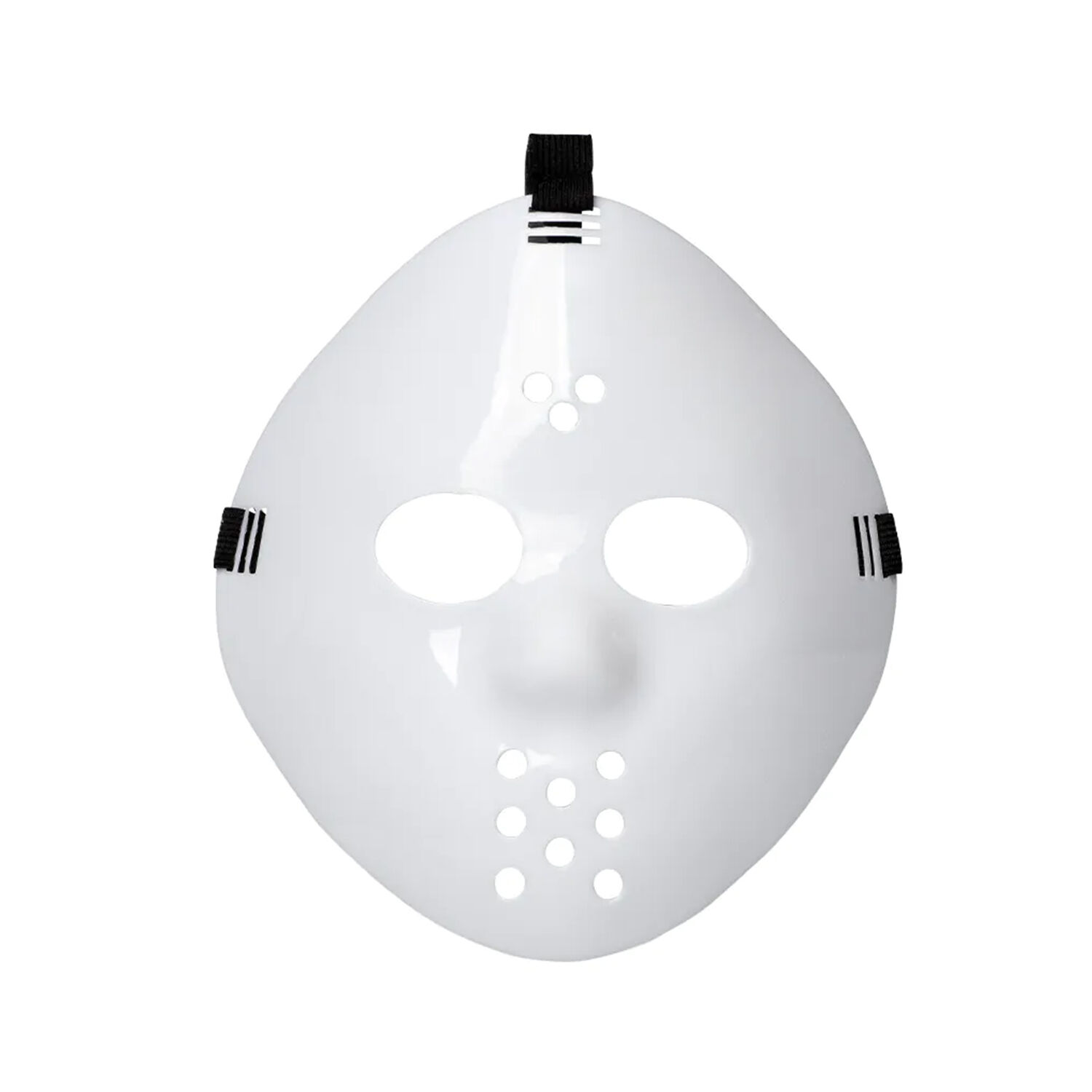 NEU Kunststoff-Maske Hockey, wei, mit elastischem Band Bild 2