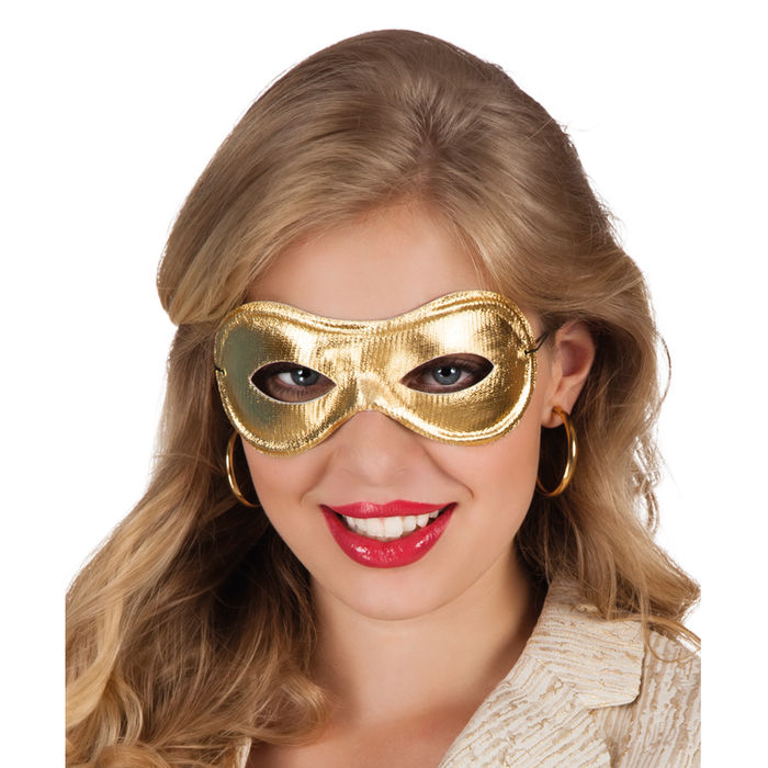 SALE Maske Stoffbrille gold, mit Gummiband