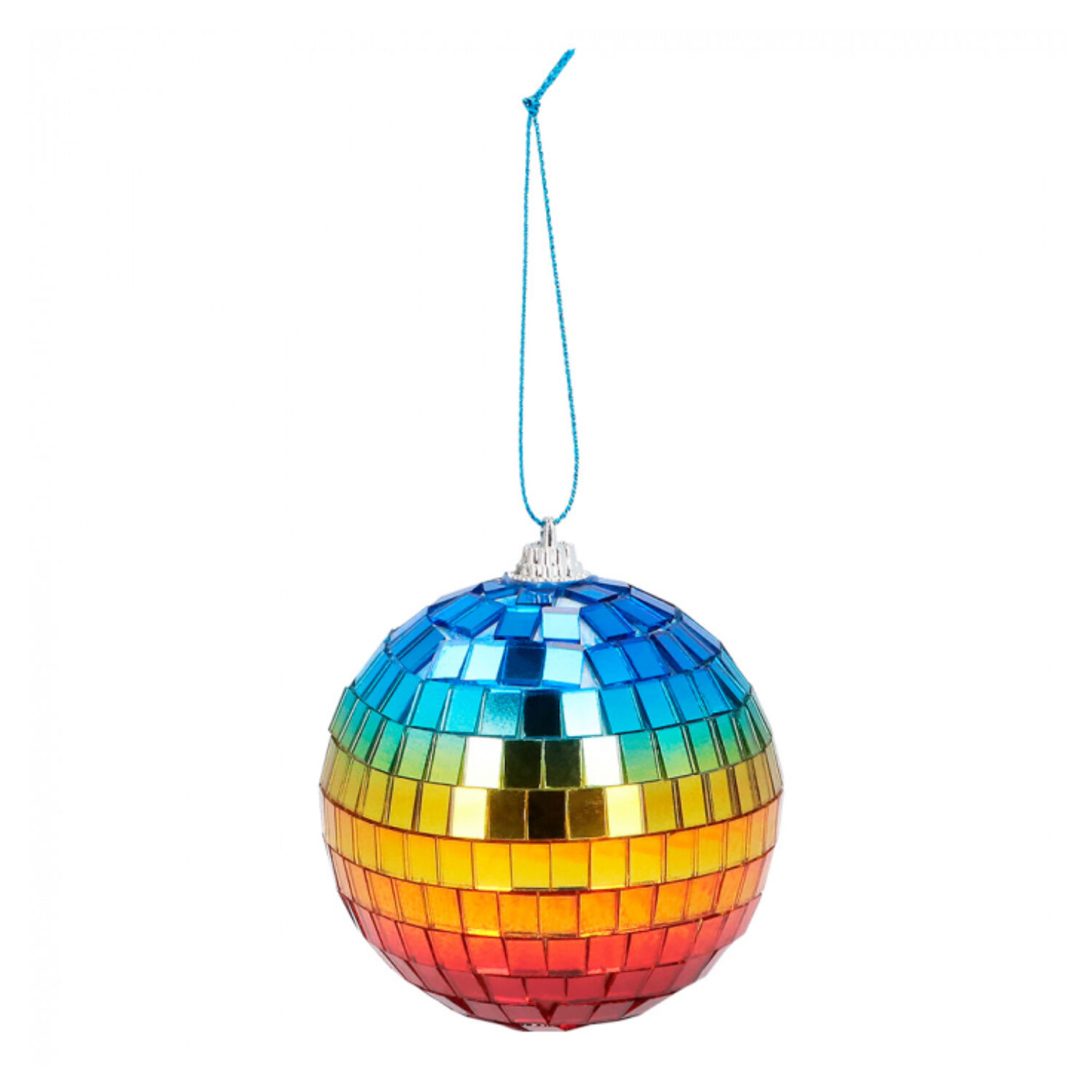 NEU Mini-Disco-Kugeln regenbogen, 8cm, mit Aufhänger, 6 Stück - Party-Dekoration  Regenbogen / Pride Motto-Party Produkte 