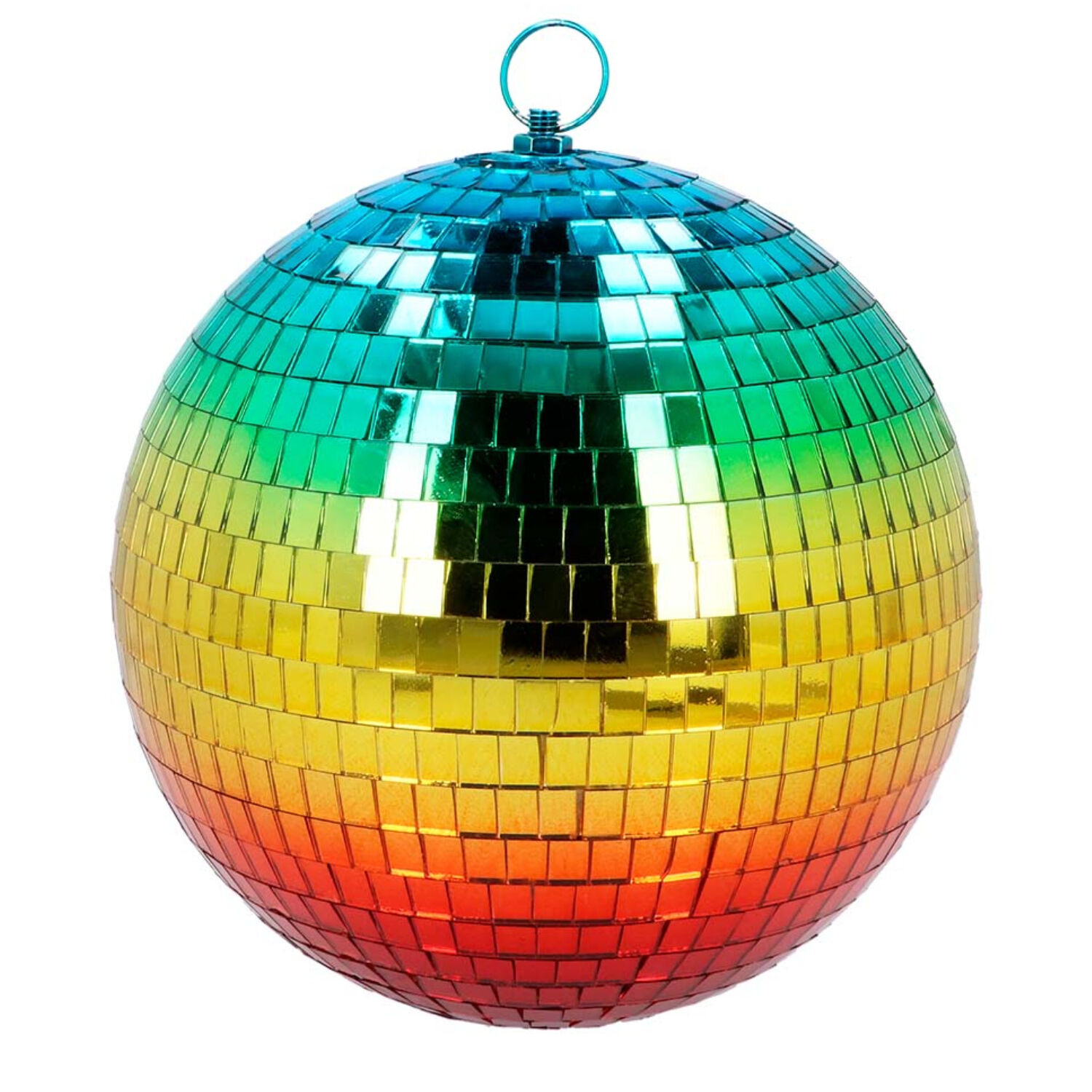 NEU Disco-Kugel regenbogen, Ø20cm mit Aufhänger - Disco-Party &  80er-Jahre-Party Motto-Party Produkte 