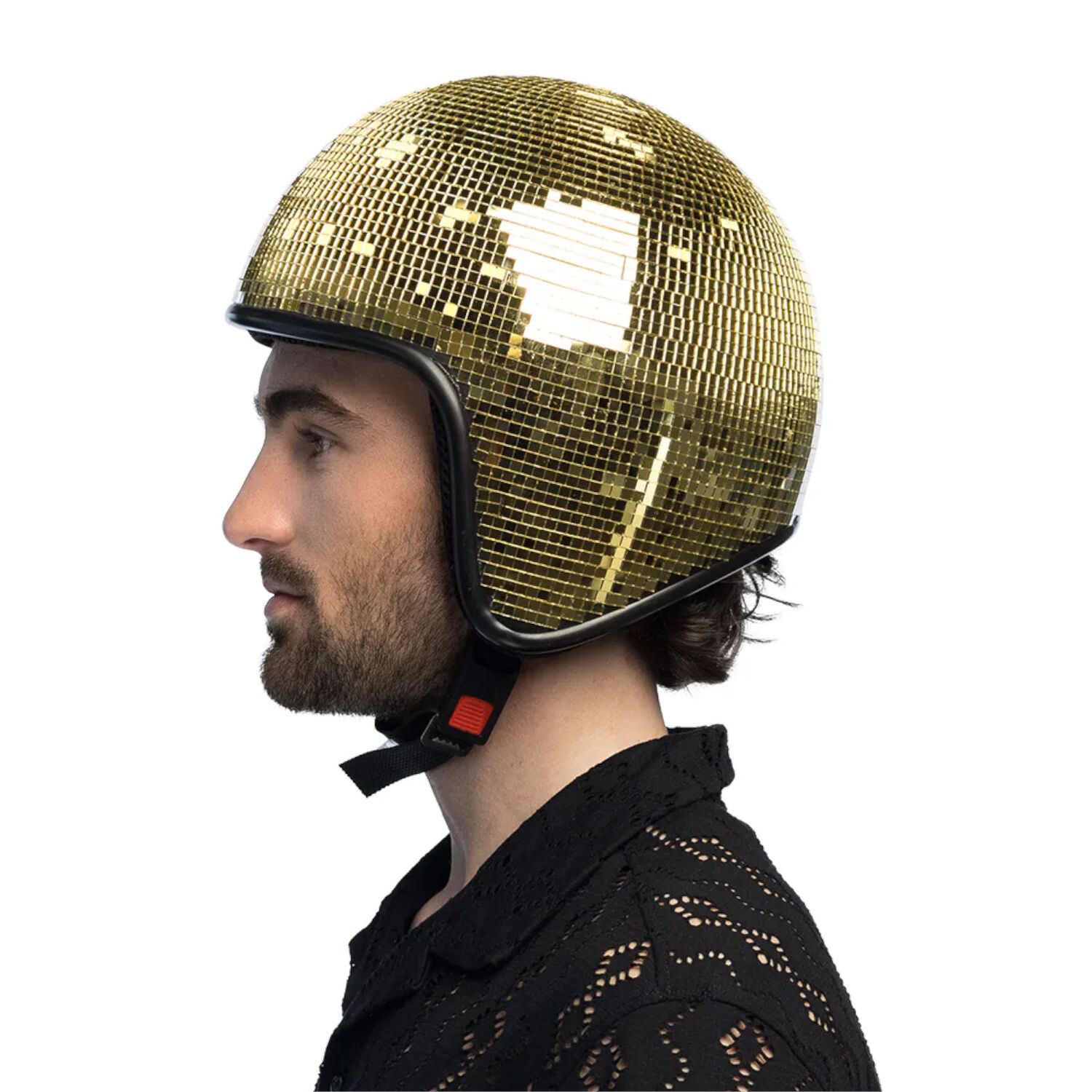 Helm Disco-Kugel, Einheitsgre, Gold Bild 3