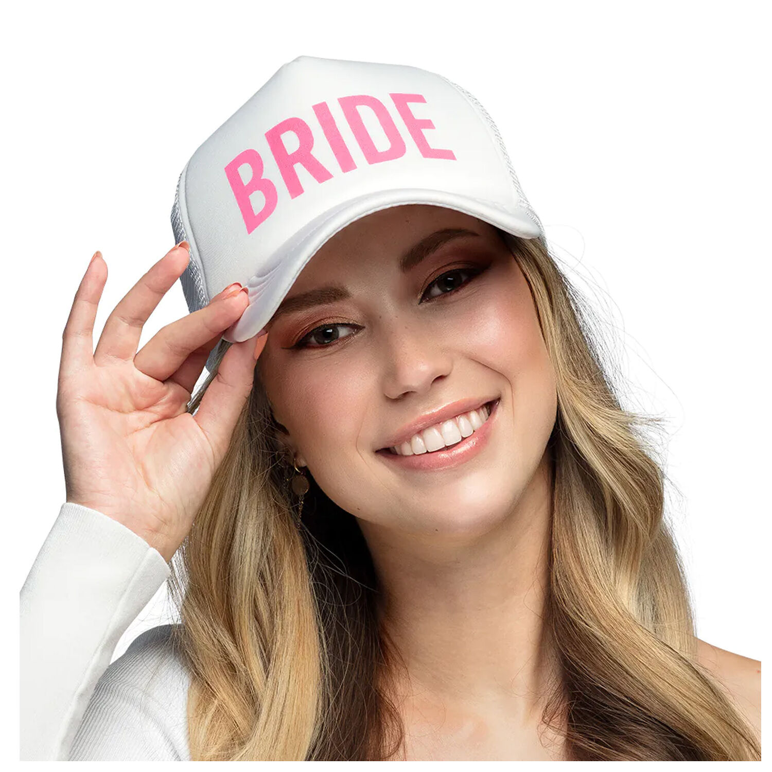 NEU Mtze JGA Bride, wei, grenverstellbar