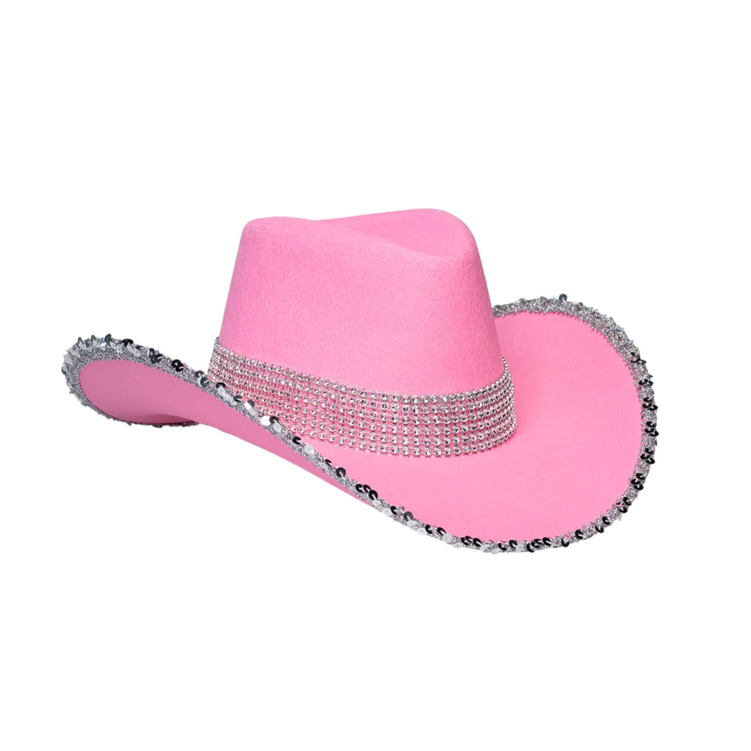 NEU Hut Cowgirl rosa, mit Strass-Steinen - Wilder Westen & Mexiko Kostüme &  Zubehör für Erwachsene Kostüme & Verkleiden Produkte 