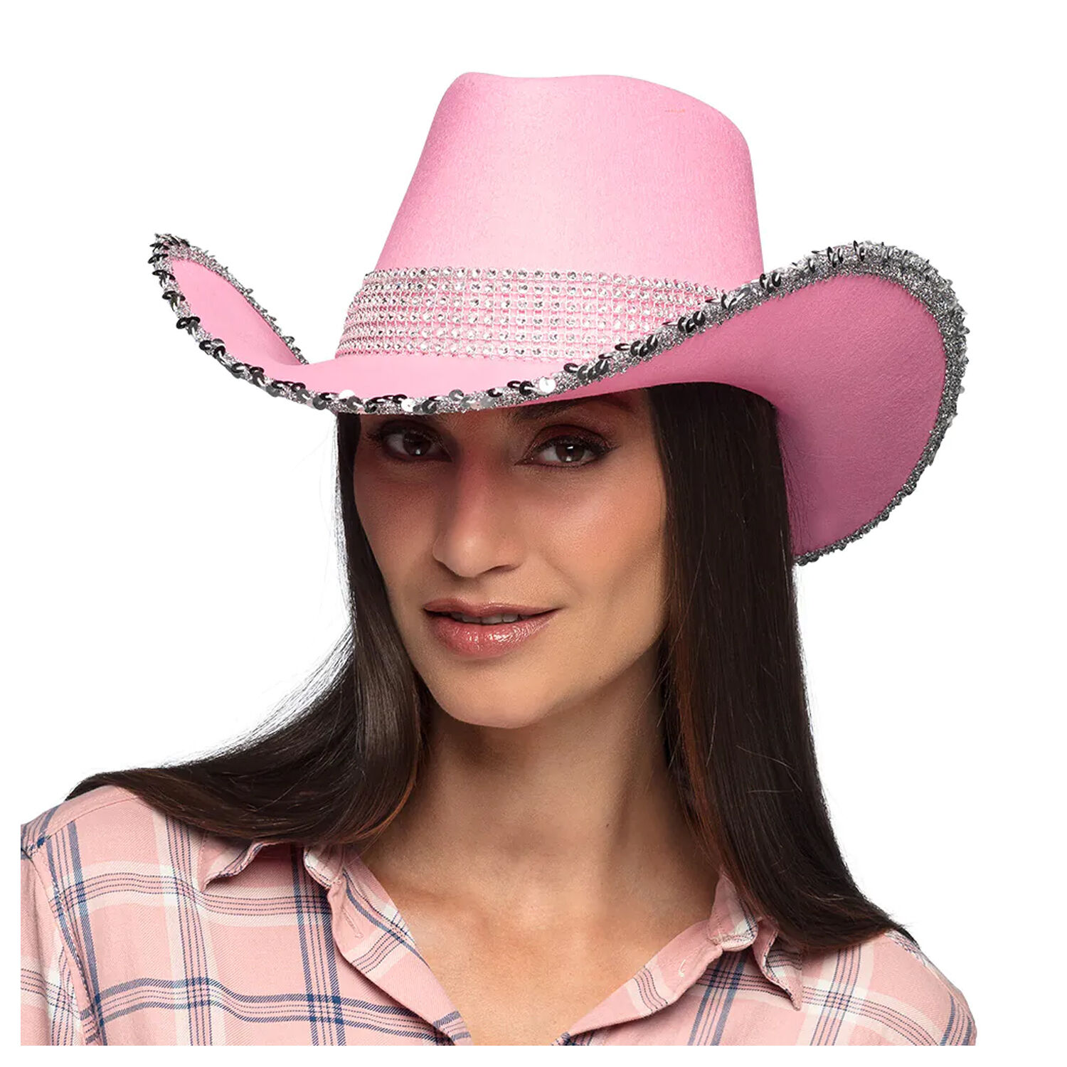 NEU Hut Cowgirl rosa, mit Strass-Steinen Bild 2