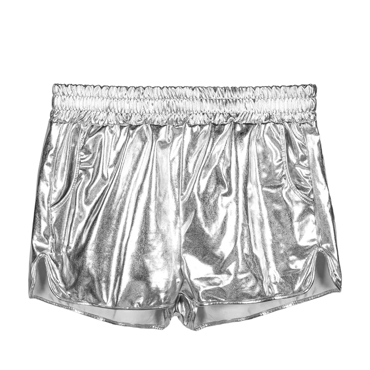NEU Damen-Kost�m Hotpants metallic, silber, Einheitsgr��e M Bild 2