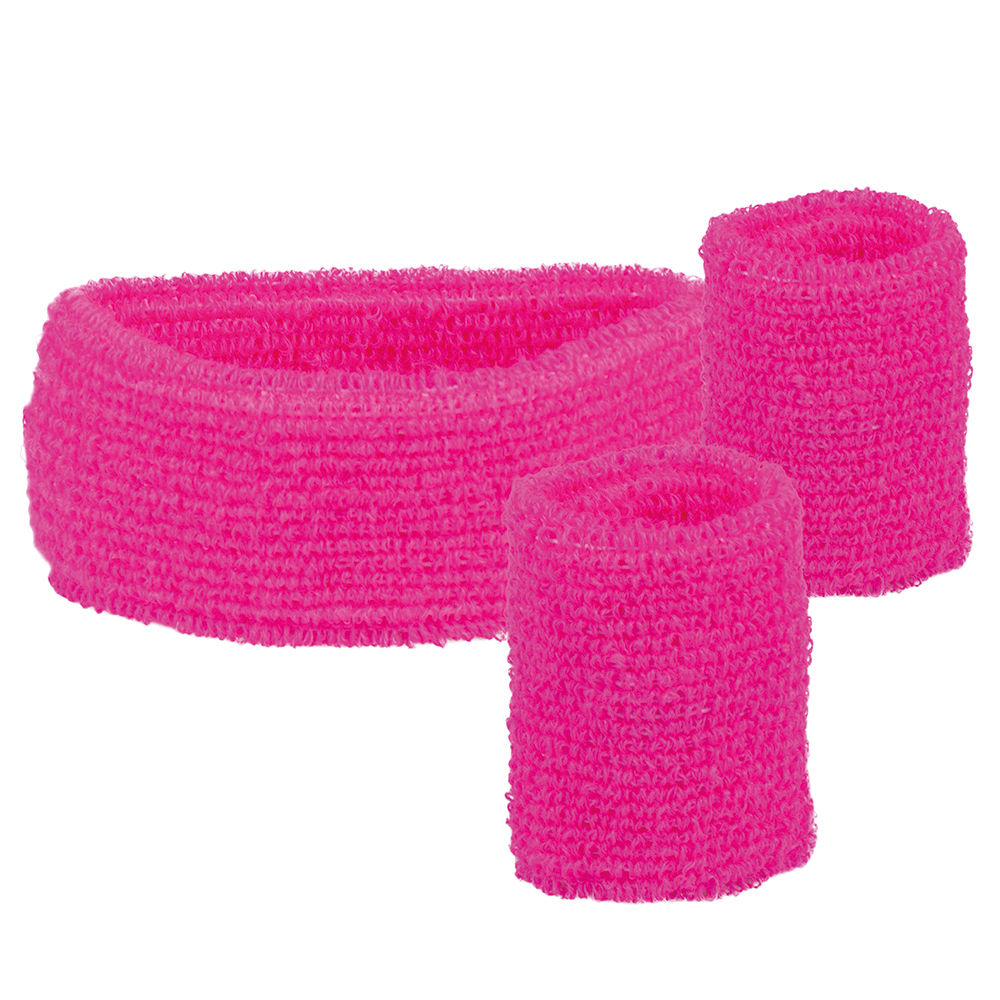Stirnband und Schweißband, pink