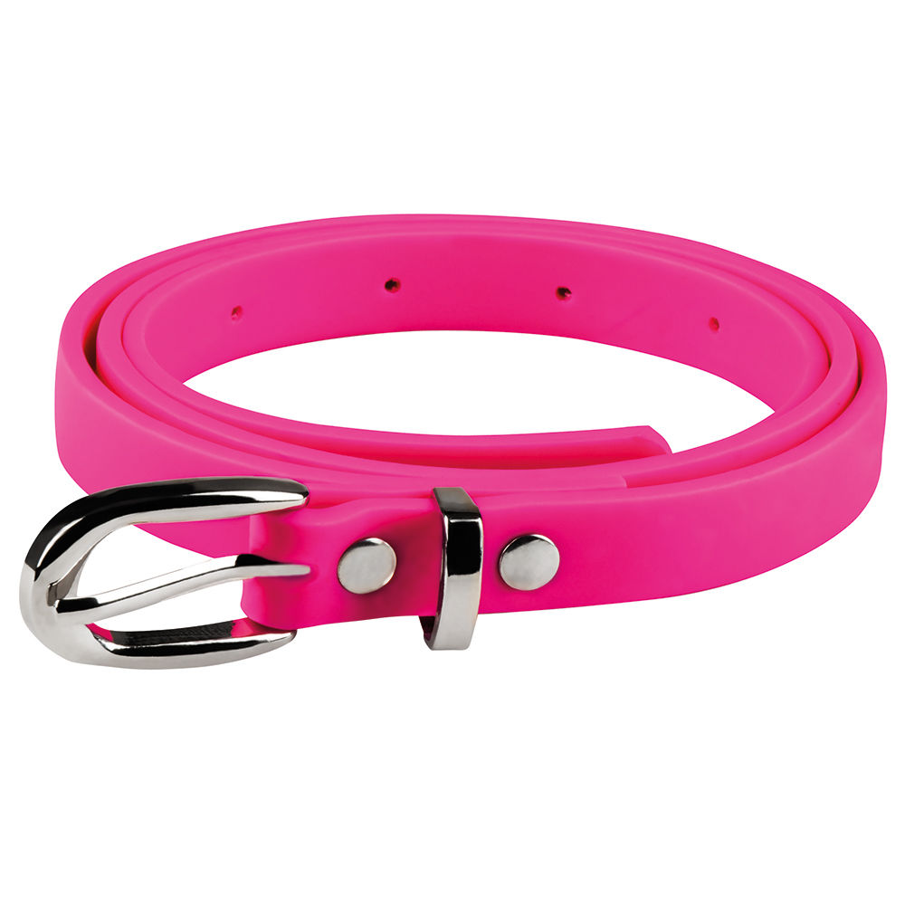 Neon Grtel, schmal, 115 cm, pink