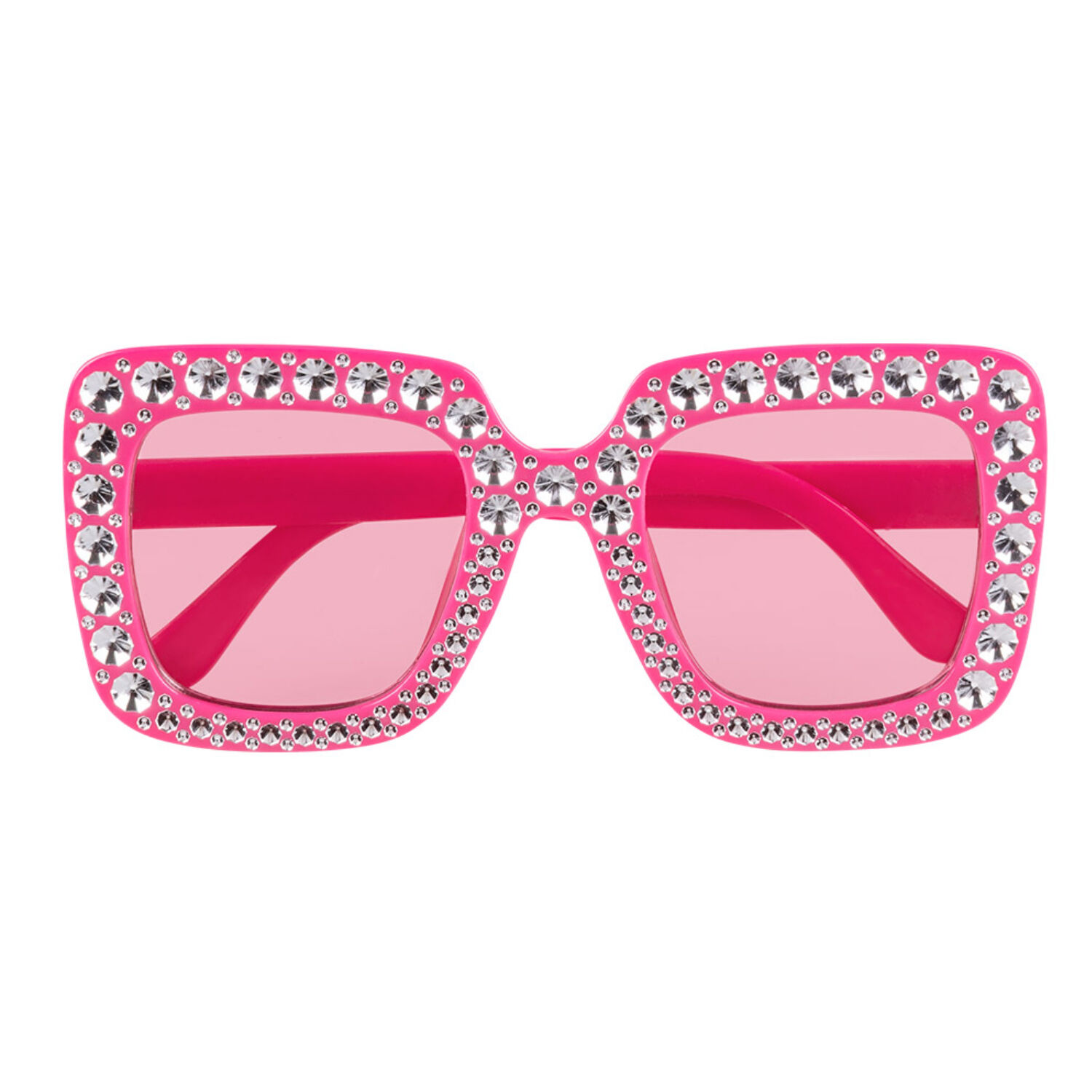 NEU Brille Party pink, mit Schmucksteinen