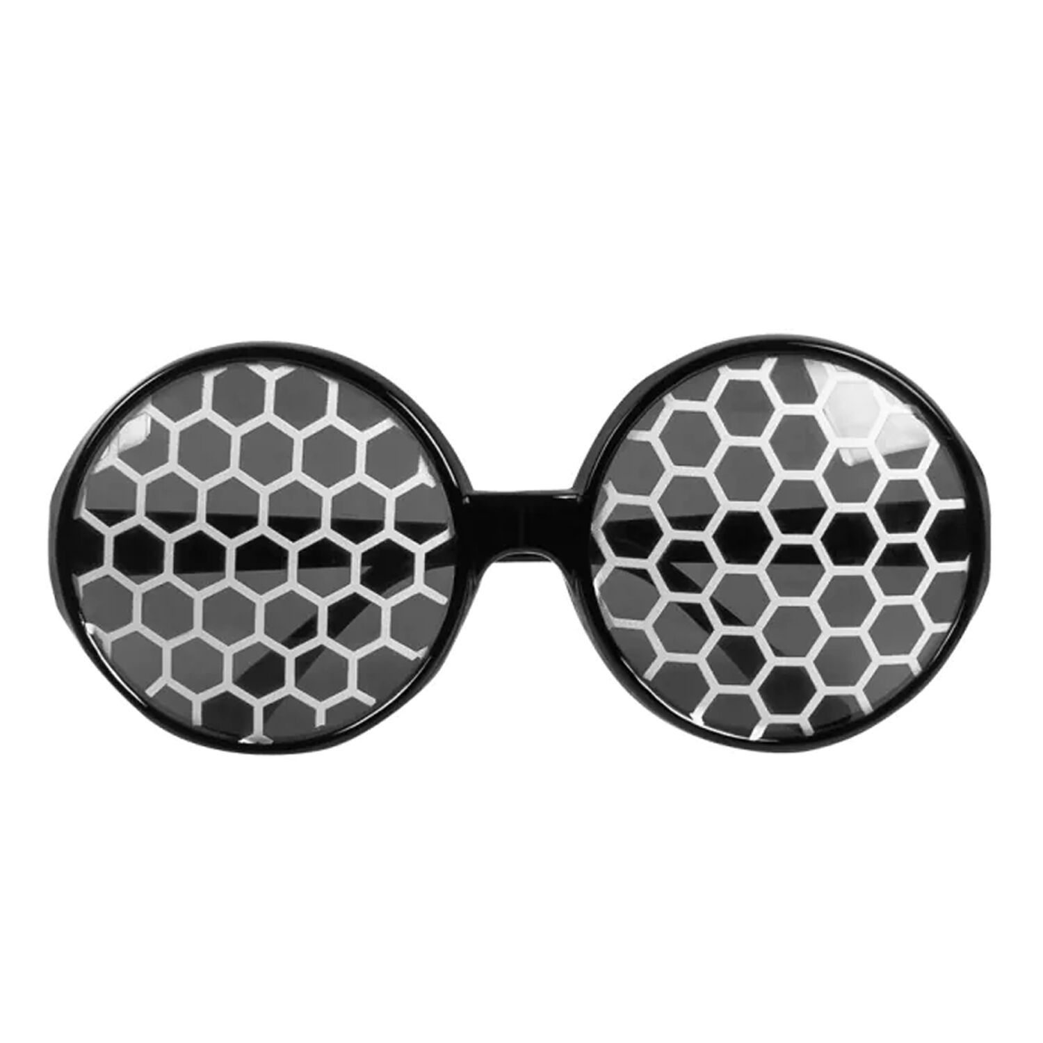 NEU Brille Wabenmuster, schwarz