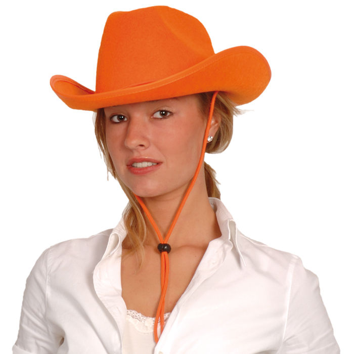 SALE Hut Cowboy Classic Color aus Filz, orange