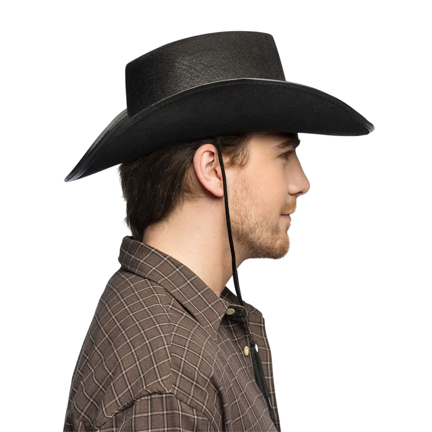 Hut Cowboy Wyatt, mit Stierkopf, Einheitsgre, Schwarz Bild 4