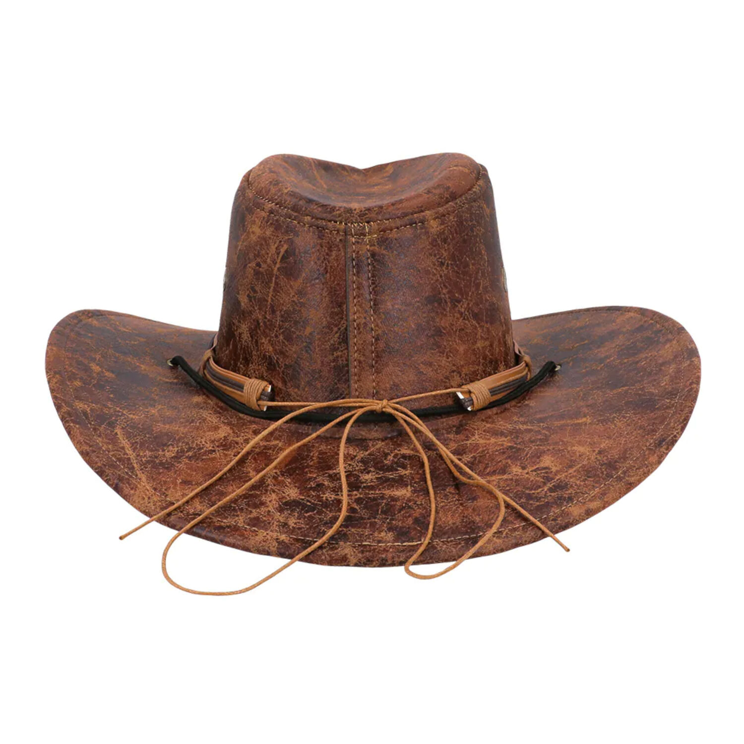 Hut Cowboy Outlaw, Lederoptik, Einheitsgre, Braun Bild 2