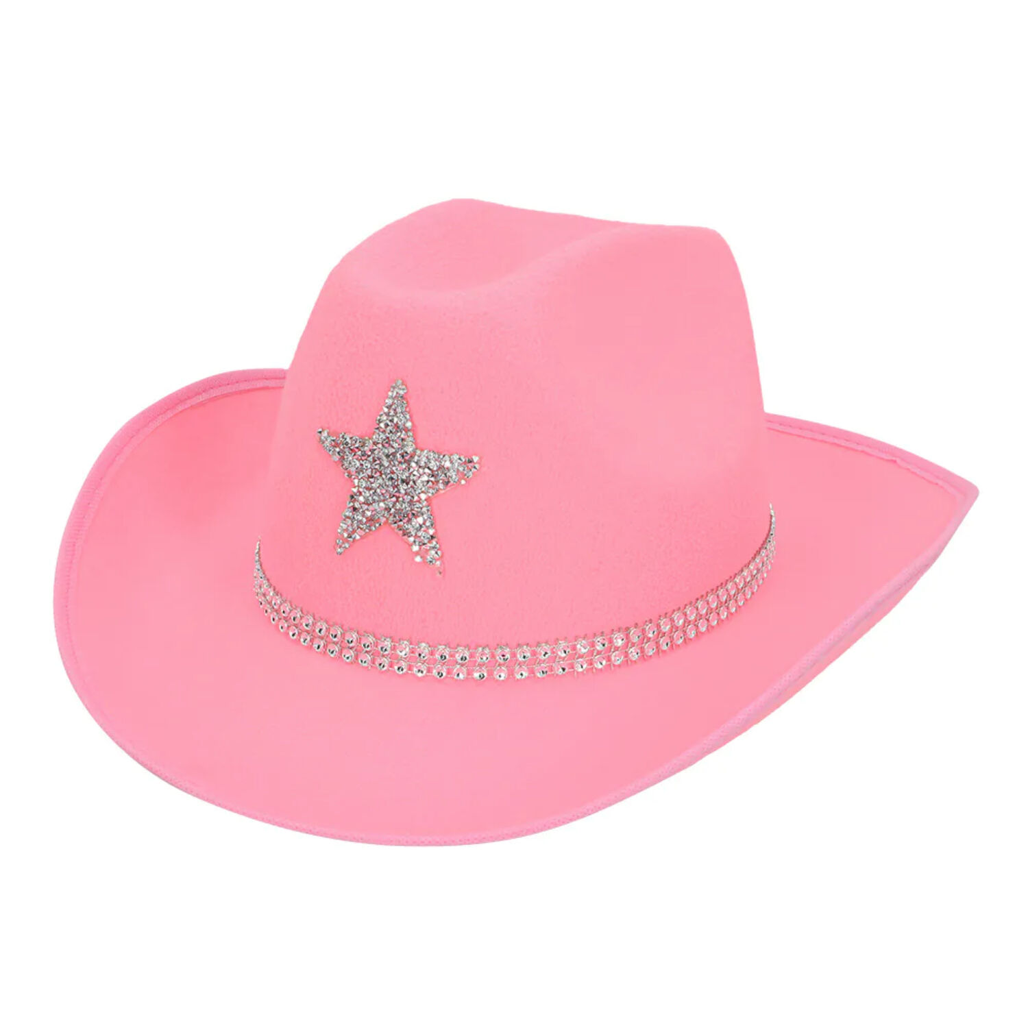 Hut Cowboy Taylor, mit Strass-Stern, Einheitsgre, Hellrosa