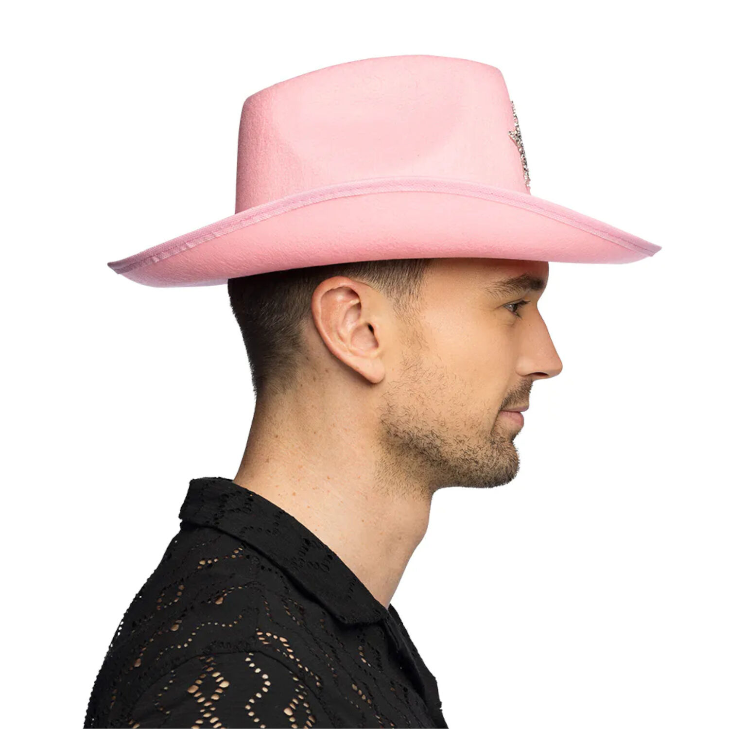 Hut Cowboy Taylor, mit Strass-Stern, Einheitsgre, Hellrosa Bild 3