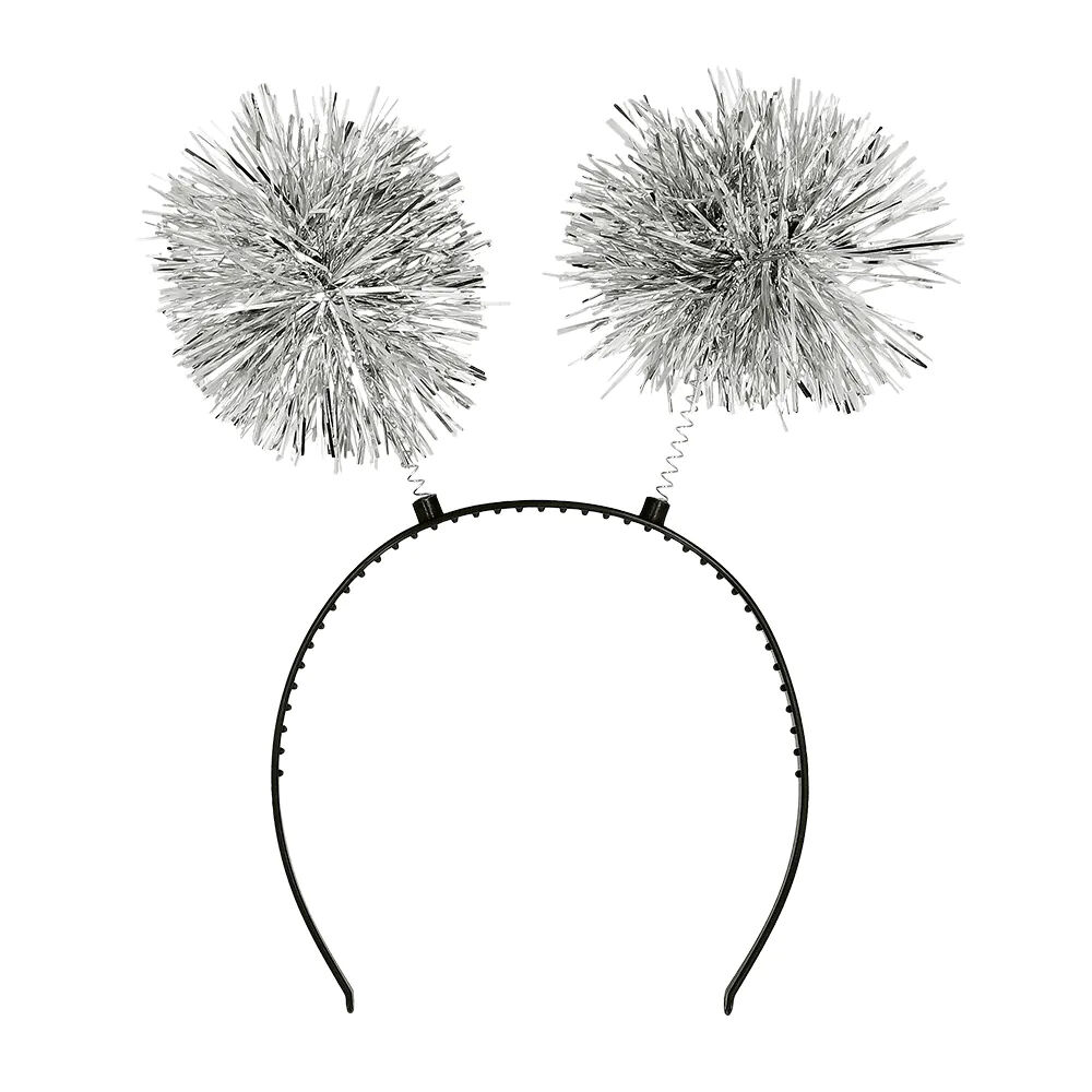 NEU Haarreif mit silbernen Pompons