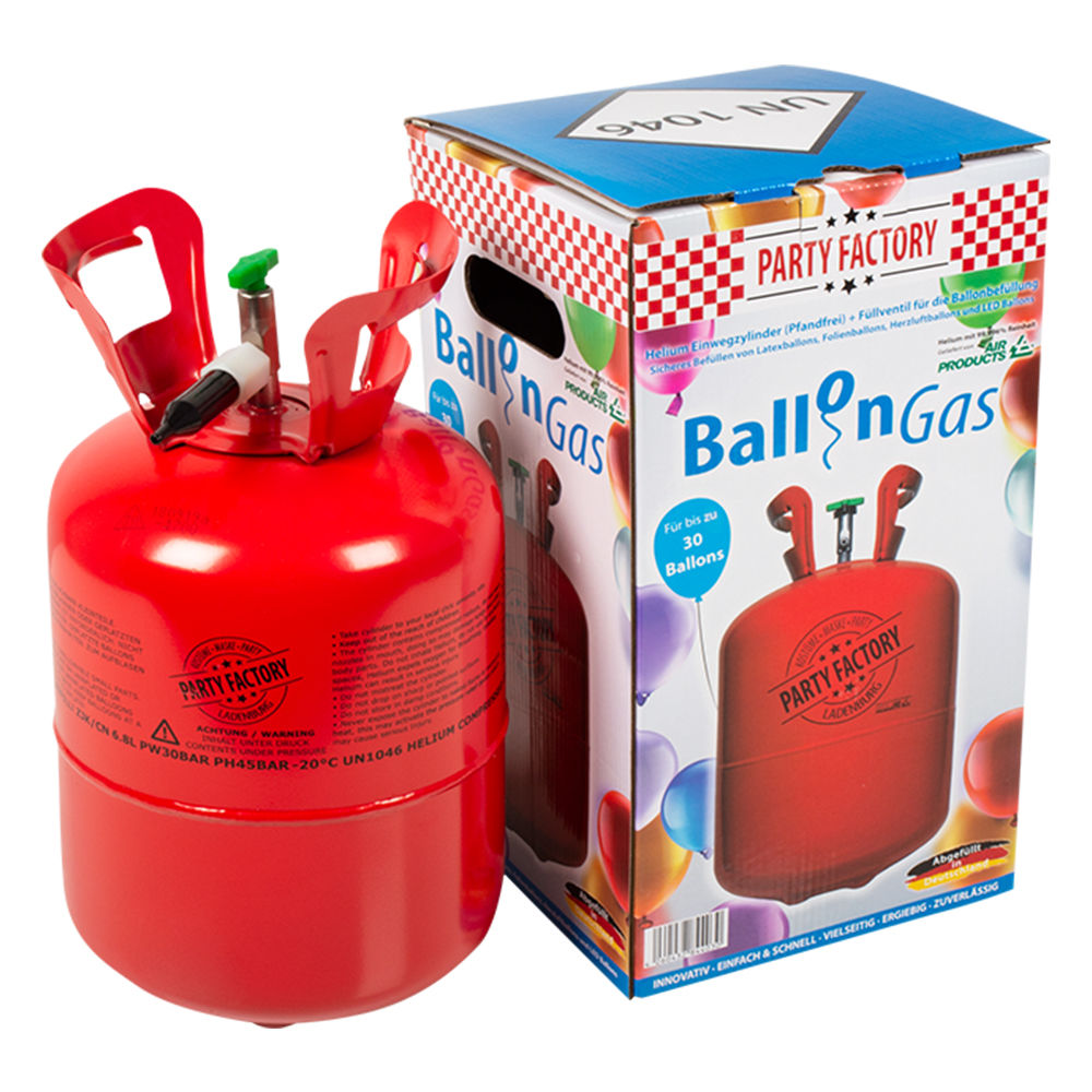 Ballongas Helium-Flasche für 30 Ballons