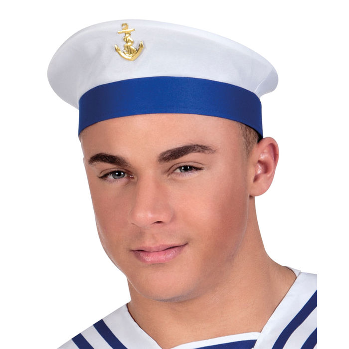 Hut Marine weiß mit blauem Band, Einheitsgröße