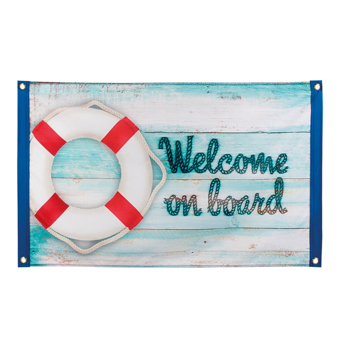 Fahne Welcome on Board, 60 x 90 cm