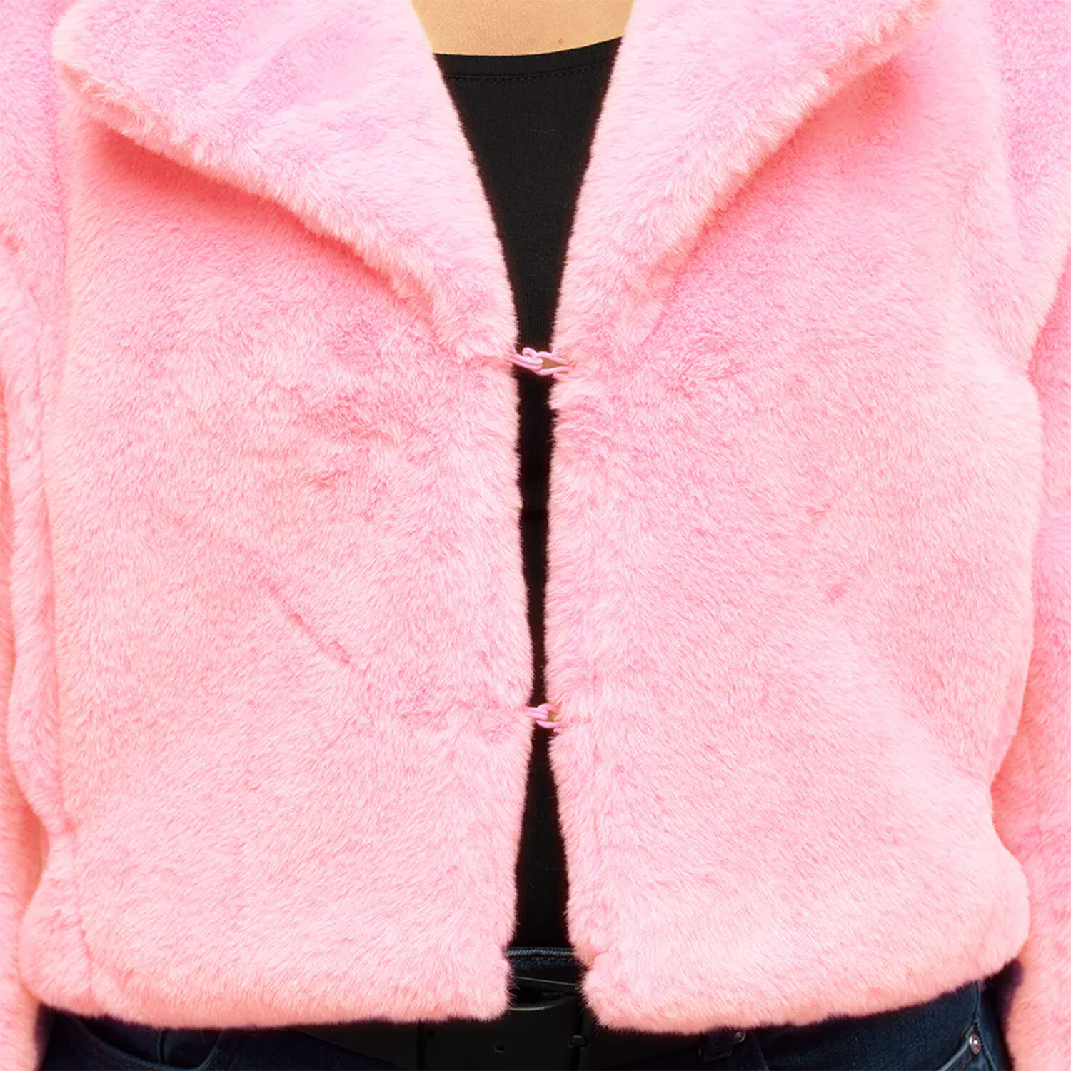 NEU Damen-Kost�m Pl�sch-Jacke kurz, rosa, mit Taschen, Gr. M-L Bild 2