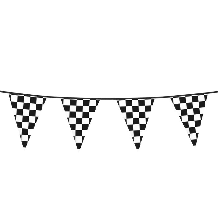 Wimpelkette Racing, kariert, 6m