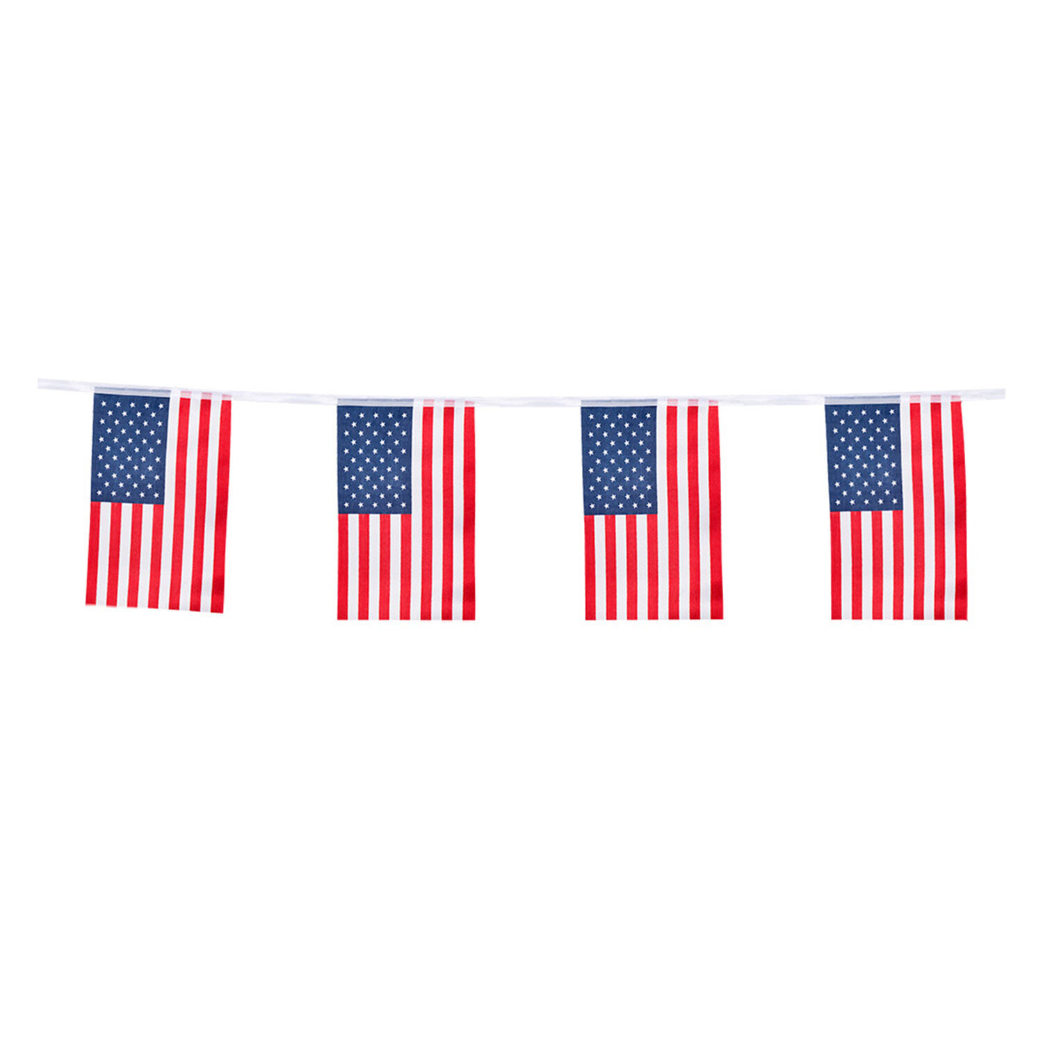 NEU Fahnenkette USA-Party, ca. 4m, aus Kunststoff