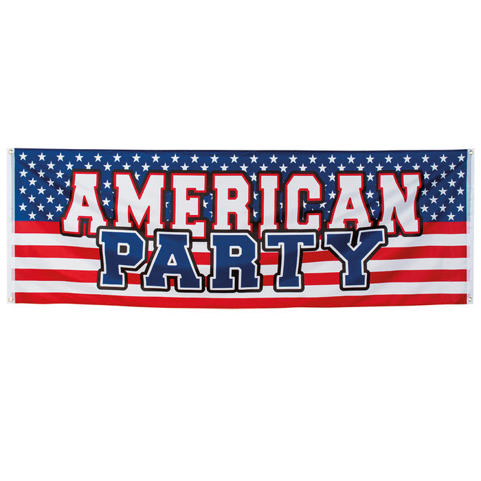 SALE Deko-Banner USA Party, 74x220cm