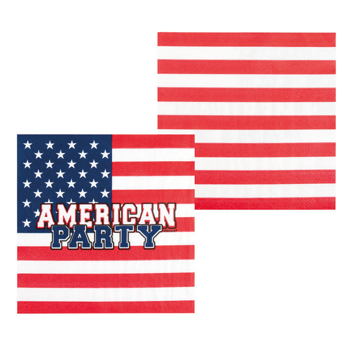 SALE Servietten USA Party, 12 Stck, ca. 33cm