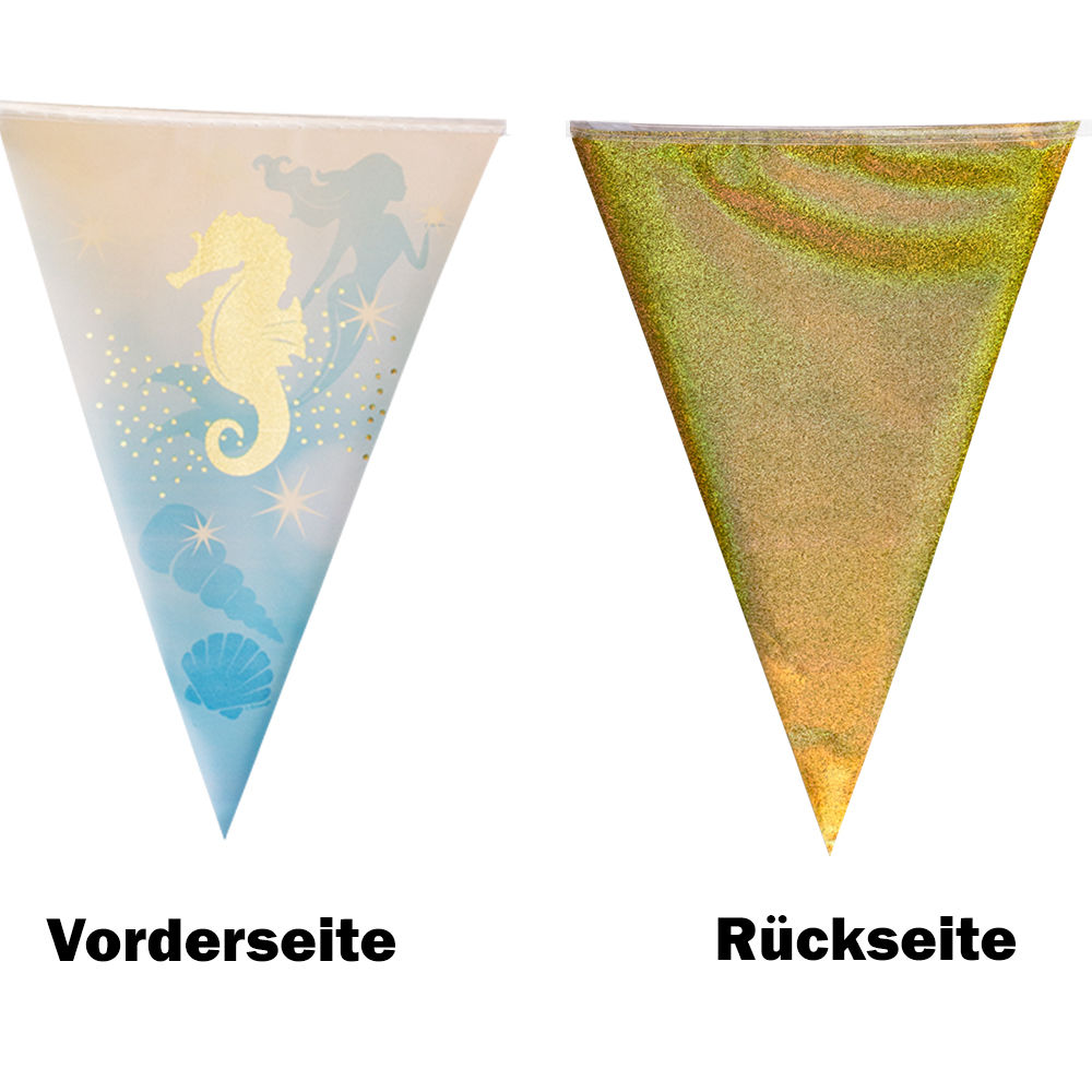 SALE Wimpelkette Meerjungfrau, t�rkis, gold, 4 m Bild 2