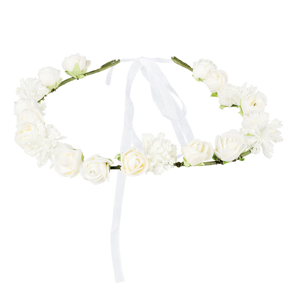 Haarband Ibiza, mit weißen Blüten Bild 2