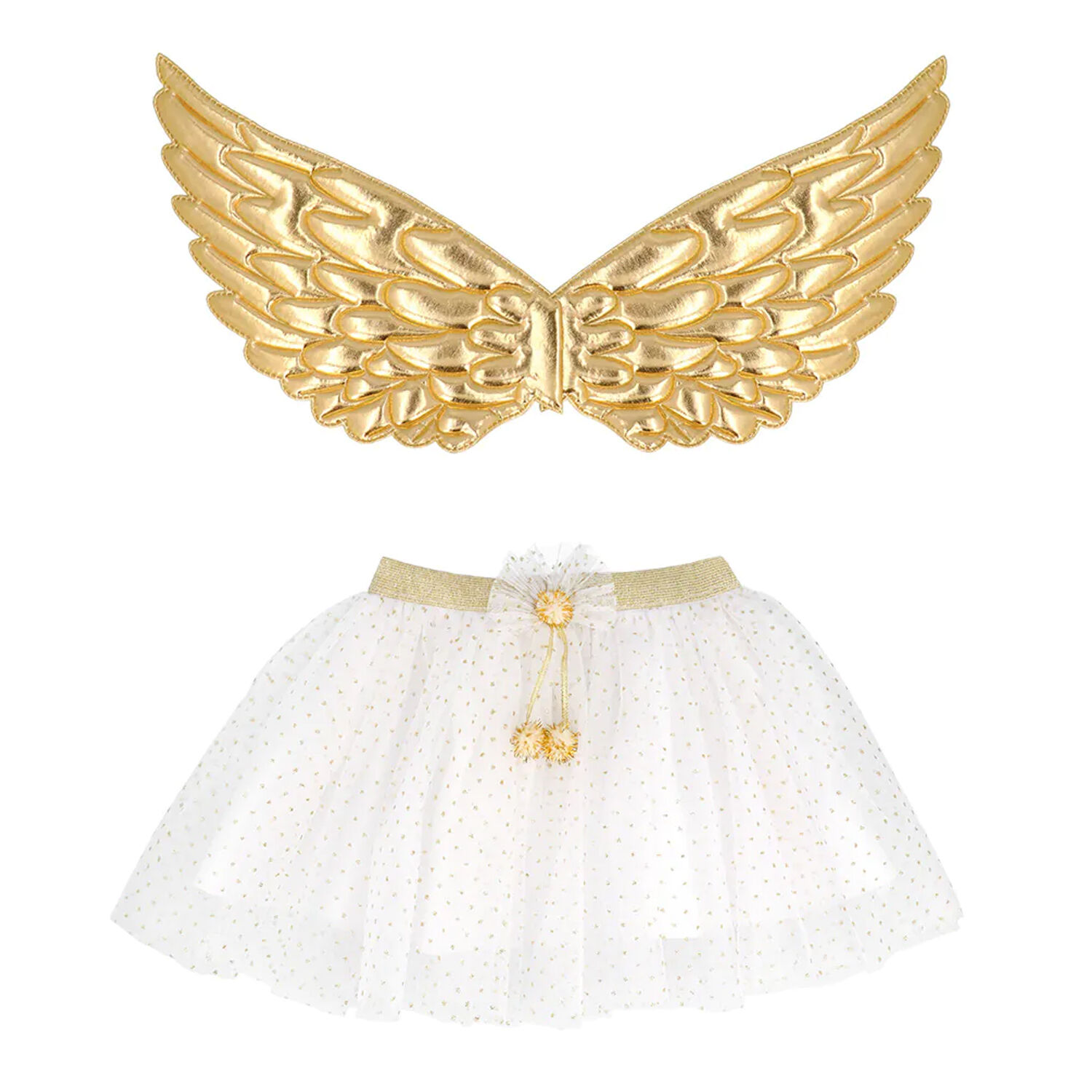 NEU Kinder-Kostm Set Engelchen mit Flgel und Tutu, gold, Einheitsgre Bild 2