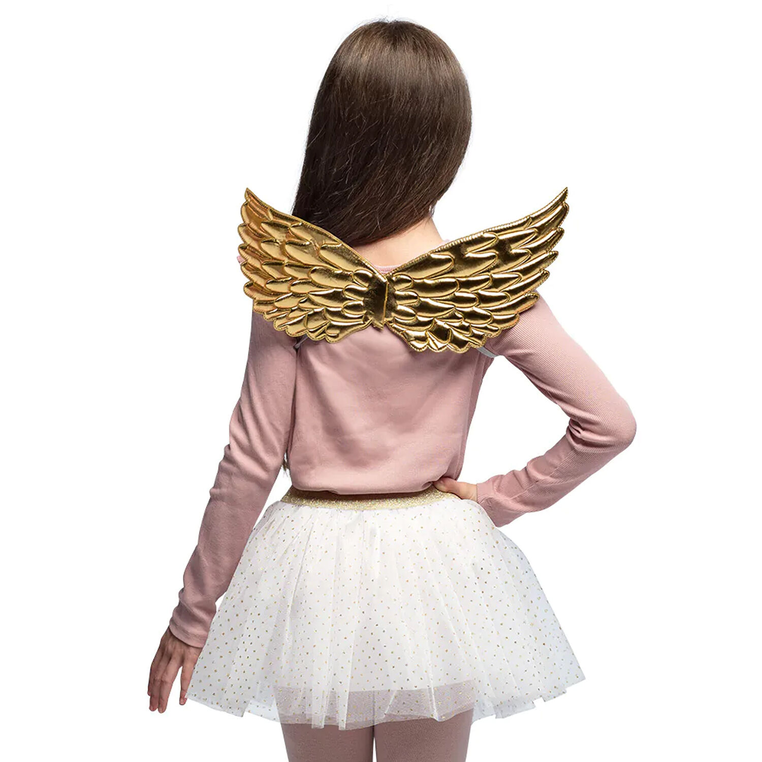 NEU Kinder-Kostm Set Engelchen mit Flgel und Tutu, gold, Einheitsgre Bild 3