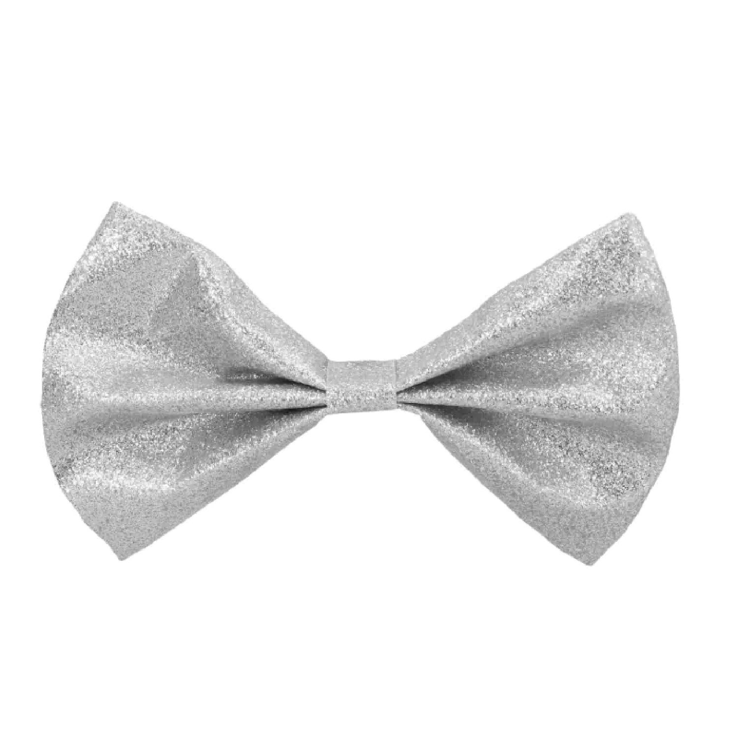 Fliege mit Glitter, Silber