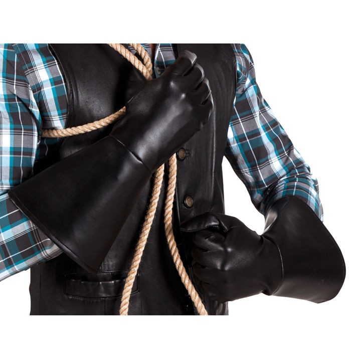 Handschuhe Cowboy / Biker, schwarz