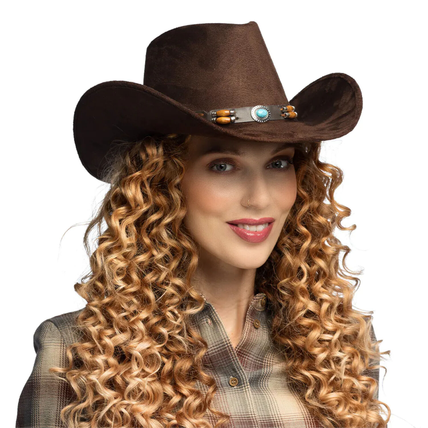 Hut Cowboy Brody, Wildlederoptik, Braun, Einheitsgre Bild 2