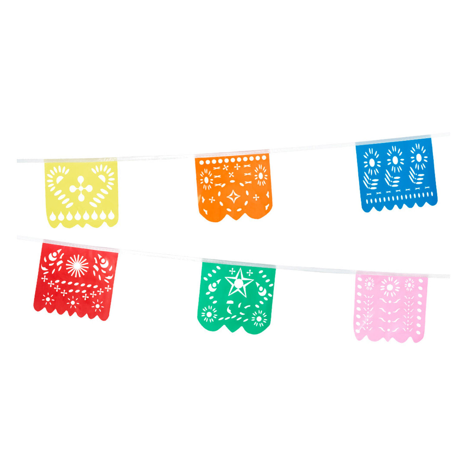 SALE Fahnenkette Fiesta, bunt, 6m aus Kunststoff, Mexico