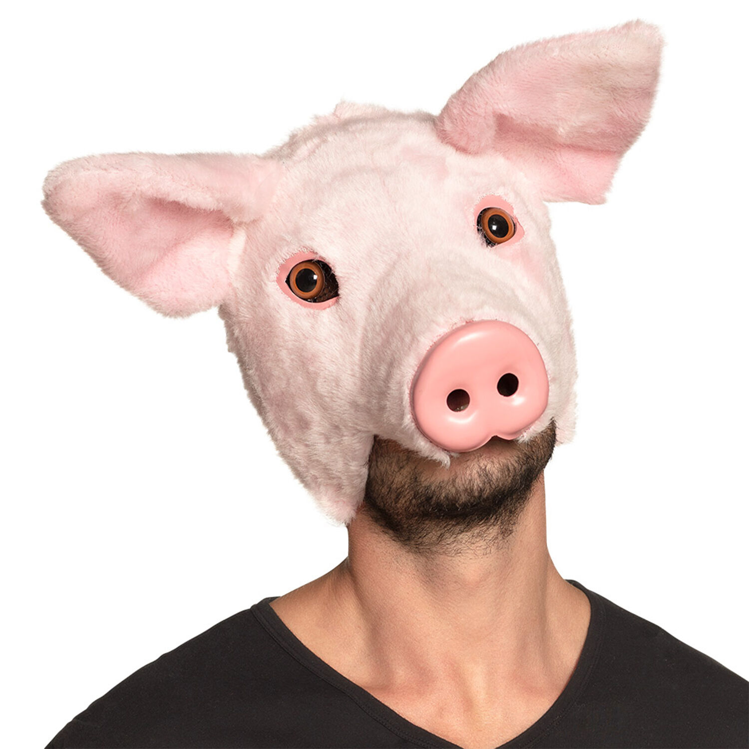 NEU Plsch-Halbmaske Schwein, rosa Bild 2