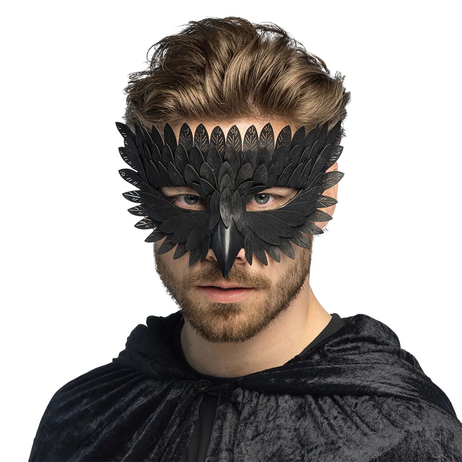 NEU Maske Rabe schwarz, aus Gummi