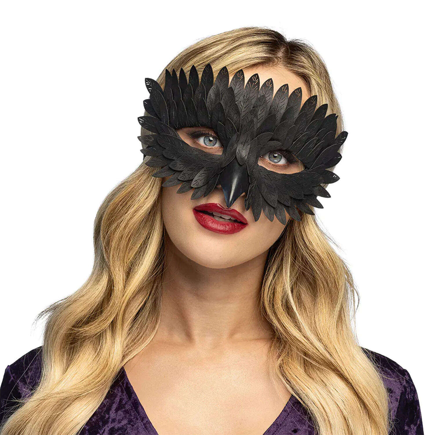NEU Maske Rabe schwarz, aus Gummi Bild 3